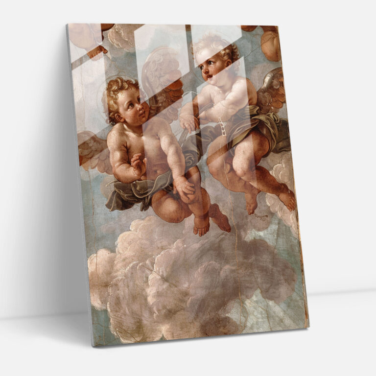 Cherubs In Heaven Glass Wall Art - Raffaello Sanzio, Glass Art, Modern Art, Wall Decoration