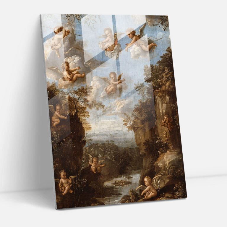 Angelic Raffaello Sanzio Glass Wall Art - Raffaello Sanzio, Angels, Glass Wall Art, Heavenly Beauty