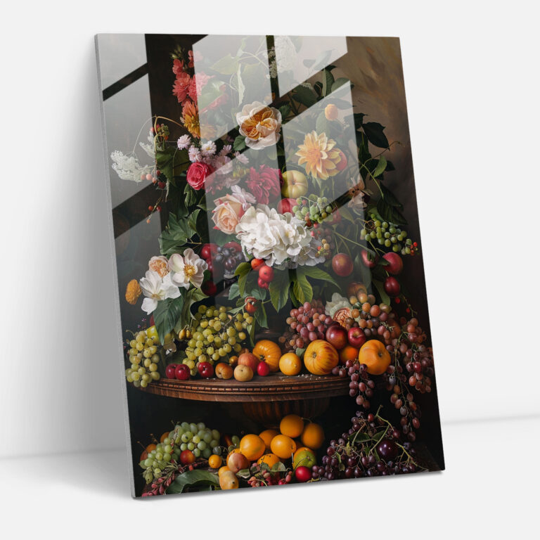 Fruitful Raffaello Sanzio Glass Wall Art - Raffaello Sanzio, Raffaello Sanzio, Wall Decoration, Still Life