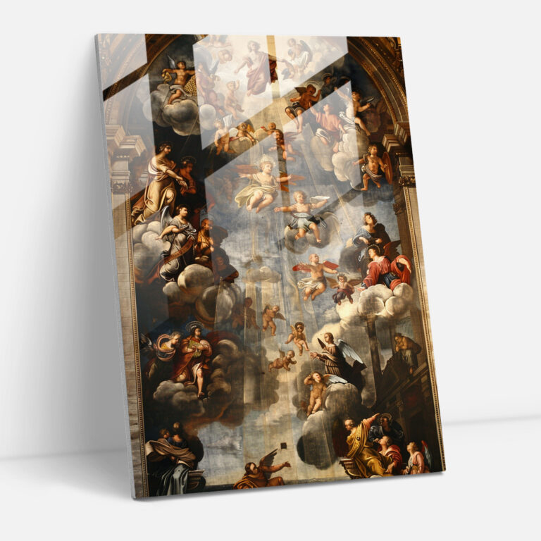 Symbolic Raffaello Sanzio Glass Print - Raffaello Sanzio, Home Decoration, Raffaello Sanzio, Symbolism