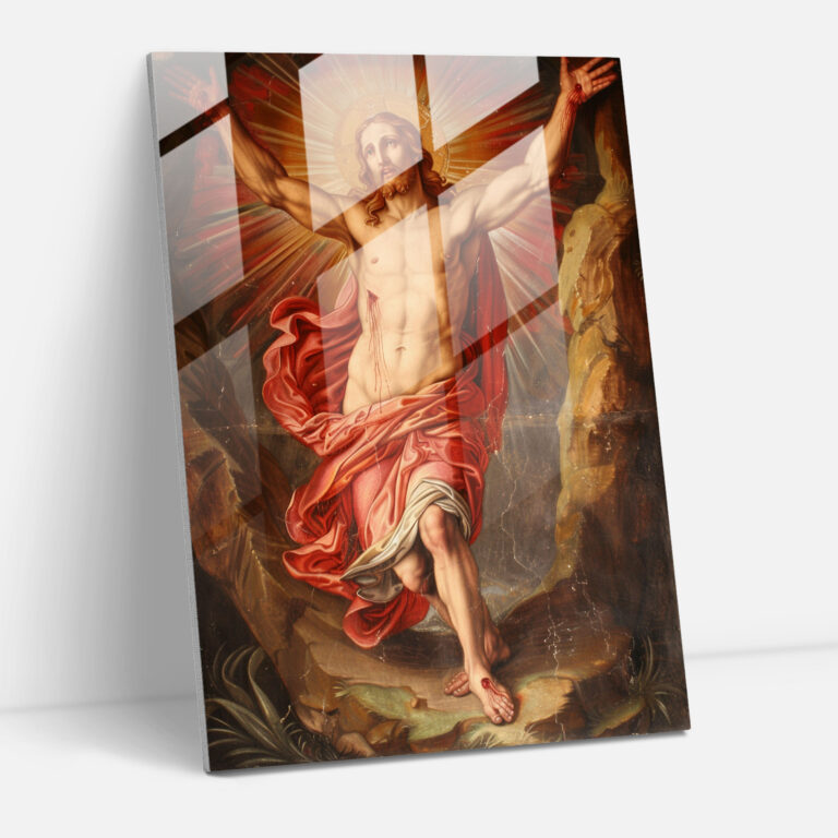 Raffaello Sanzio Glass Art: The Resurrection Of Christ - Raffaello Sanzio, Glass Art, Home Decoration, Glass Print