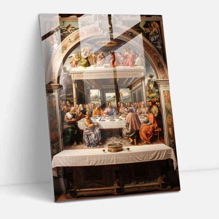 Last Supper Glass Art Modern Art - Raffaello Sanzio, Emotion, Modern Art, Detail