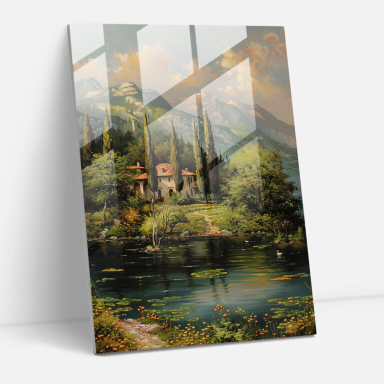 Tranquil Landscape Glass Wall Art - Raffaello Sanzio, Glass Wall Art, Home Decoration, Peace