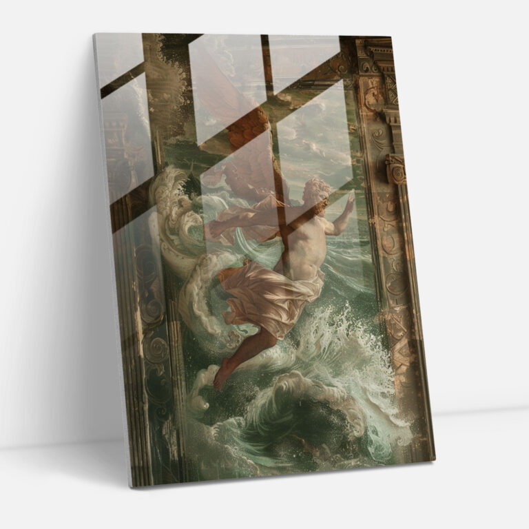 Mythical Creatures Glass Print Wall Decoration - Raffaello Sanzio, Raffaello Sanzio, Mythical Creatures, Fantasy