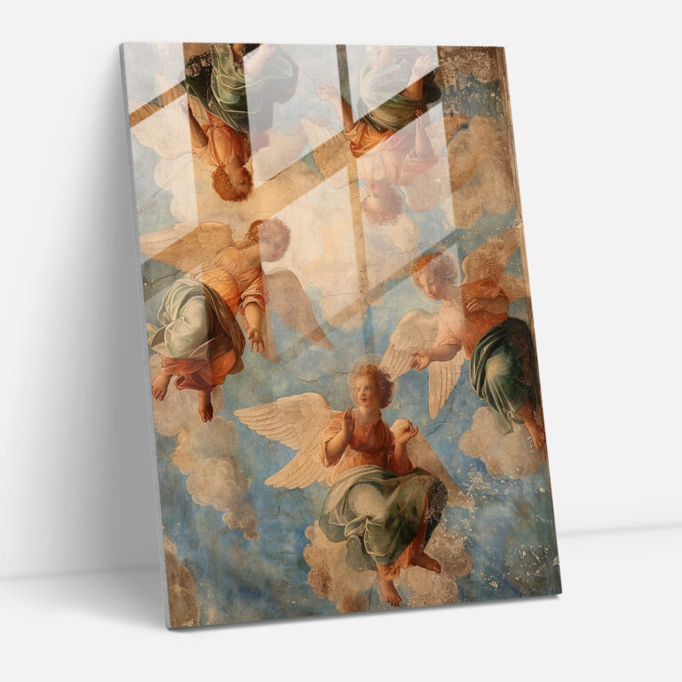 Heavenly Light Glass Print - Raffaello Sanzio, Glass Print, Wall Decoration, Glass Wall Art