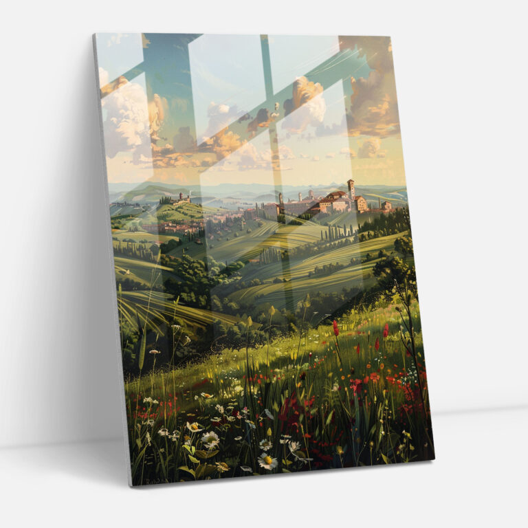 Dreamy Landscape Glass Wall Art - Raffaello Sanzio, Glass Wall Art, Glass Print, Home Decoration