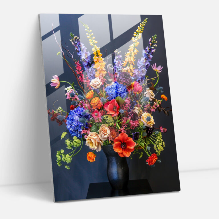 Vibrant Floral Glass Print - Raffaello Sanzio, Wall Decoration, Home Decoration, Glass Print