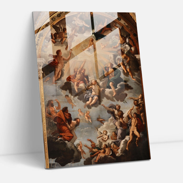 Celestial Beings Glass Print - Raffaello Sanzio, Glass Print, Raffaello Sanzio, Glass Wall Art