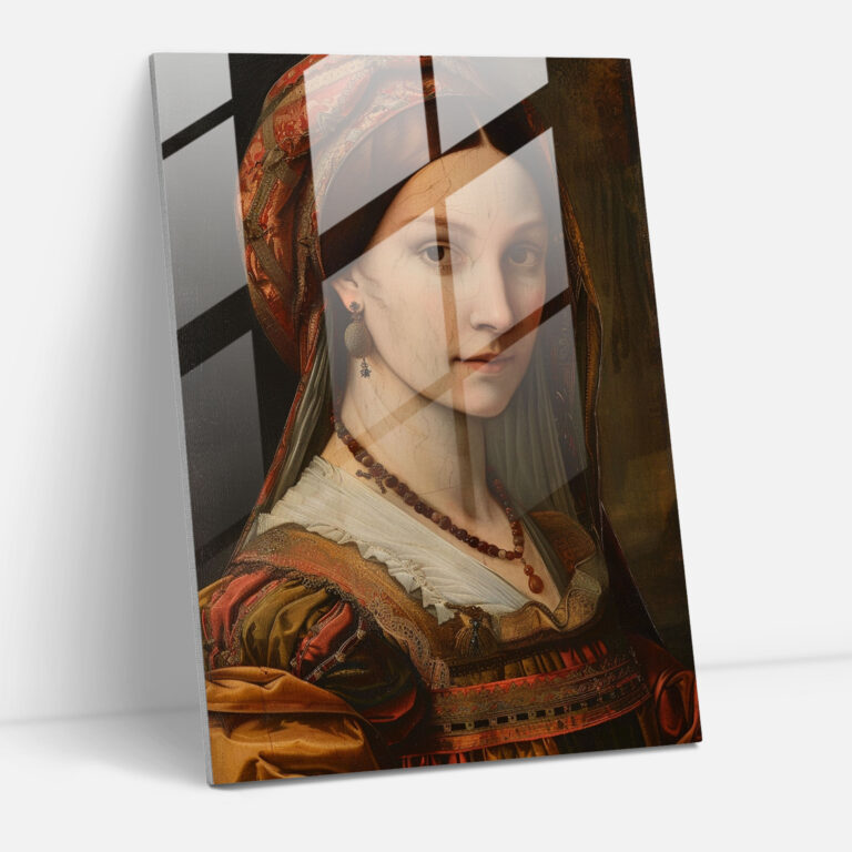 Noblewoman Glass Print - Raffaello Sanzio, Home Decoration, Raffaello Sanzio, Wall Decoration