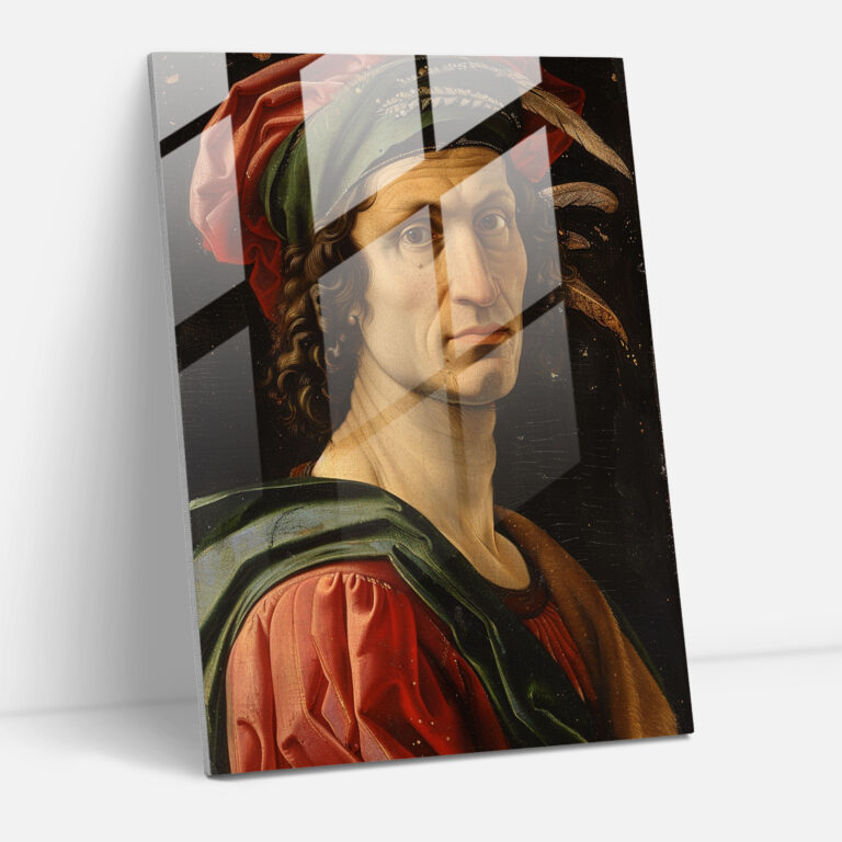 Historical Figure Glass Print - Raffaello Sanzio, Glass Art, Home Decoration, Glass Print