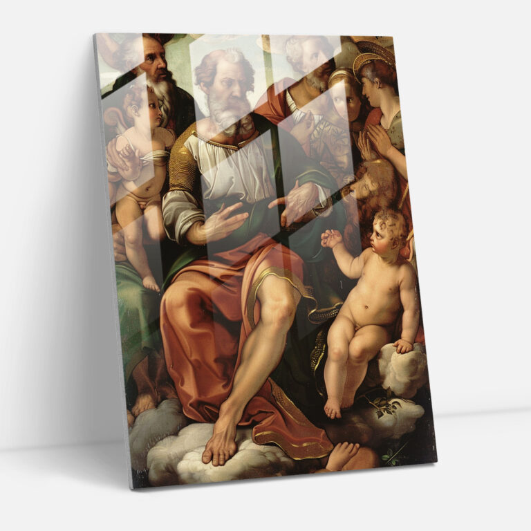 Raffaello Sanzio Glass Print - Raffaello Sanzio, Glass Print, Religious, Biblical Scenes