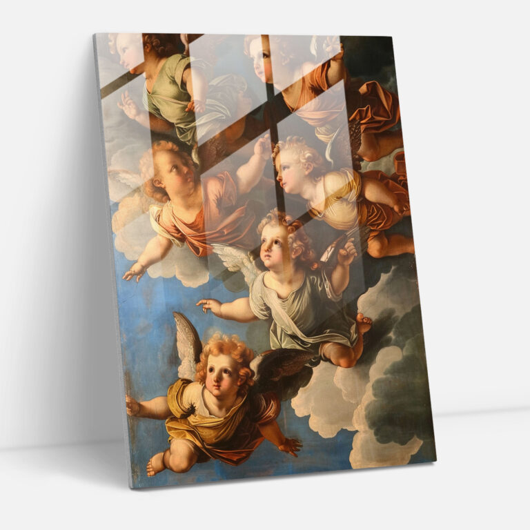 Raffaello Sanzio Glass Print Home Decoration - Raffaello Sanzio, Glass Print, Religious Art, Angel Painting