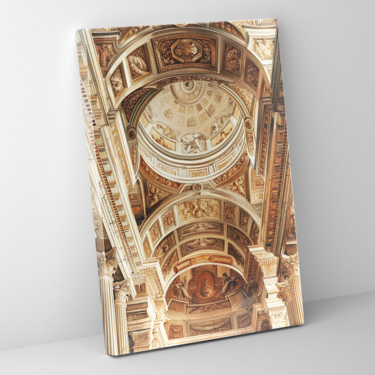 Raffaello Sanzio Architecture Canvas Print - Raffaello Sanzio, Wall Art, Raffaello Sanzio, Wall Decoration