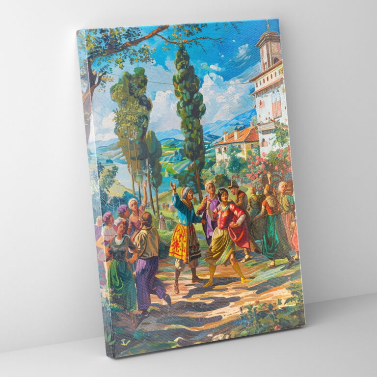 Renaissance Scene Canvas Print - Raffaello Sanzio, Wall Art, Renaissance Figures, Raffaello Sanzio