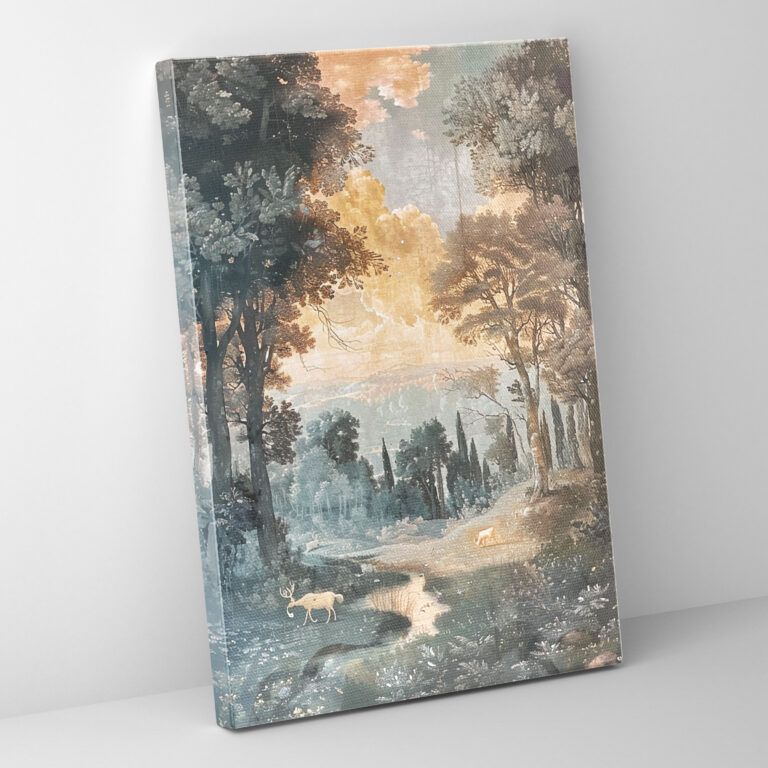 Mythical Landscape Canvas Print - Raffaello Sanzio, Pastel Tones, Home Decoration, Raffaello Sanzio