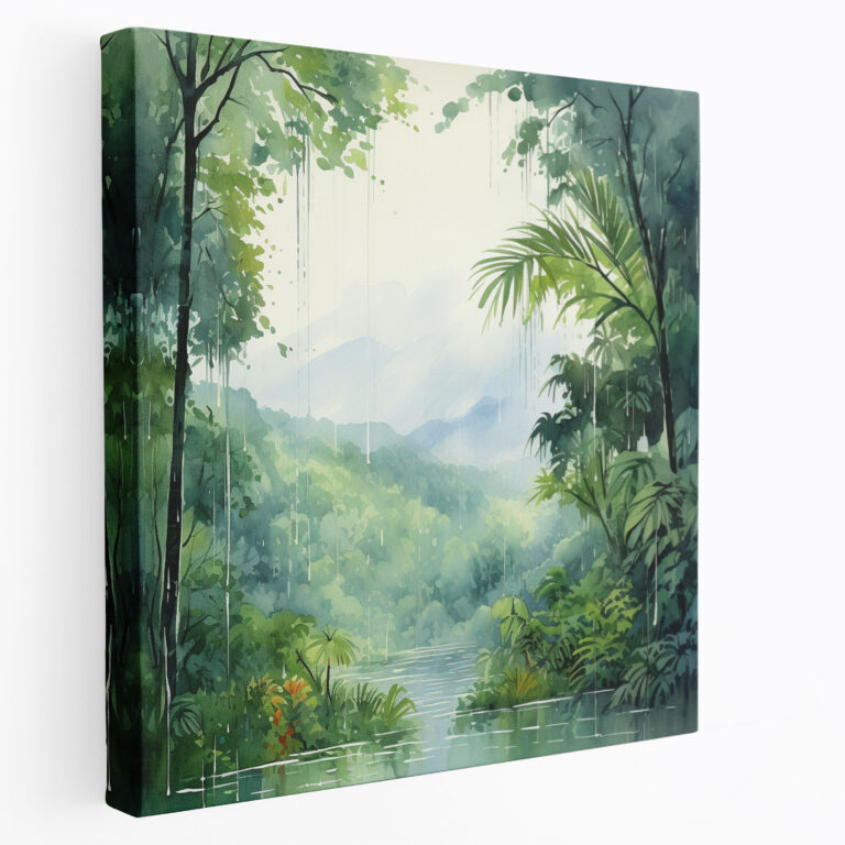 Rainforest Wall Art - Rain, Canvas Print, Rainforest, Wall Decoration