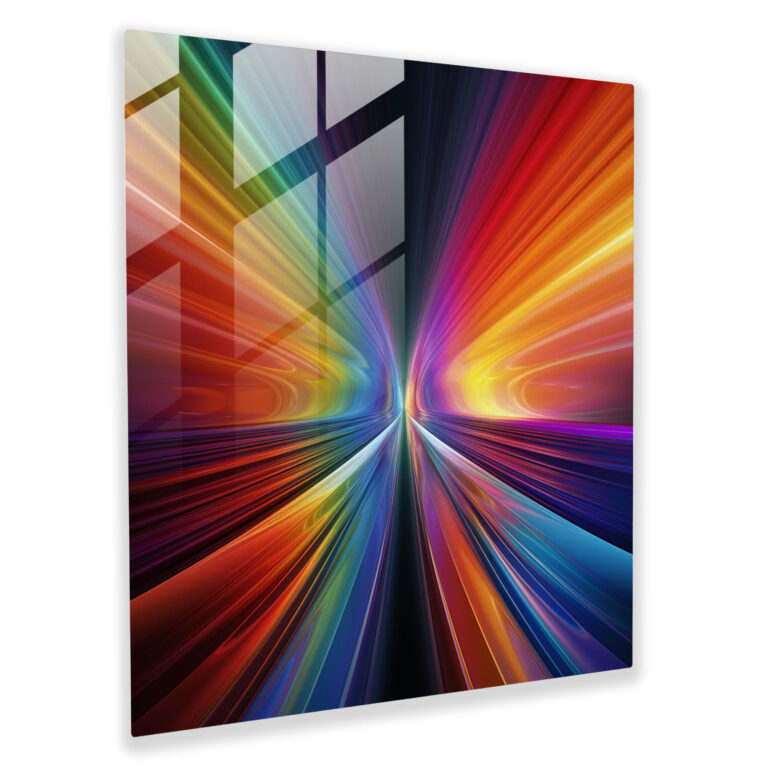 Rainbow Digital Glass Print - Rainbow, Glass Wall Art, Composition, Home Decoration