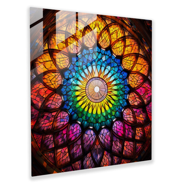 Rainbow Glass Wall Art - Rainbow, Rainbow Pattern, Modern Art, Home Decoration