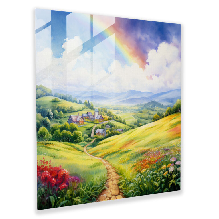 Rainbow Glass Print - Rainbow, Wall Decoration, Glass Print, Glass Art