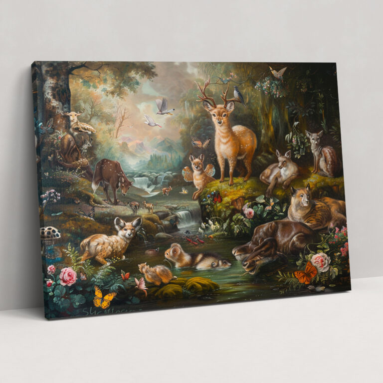 Rococo Style Painting Wall Art - Rococo, Wall Decoration, Canvas Wall Art, Wall Art