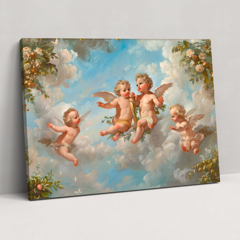Rococo Style Painting Canvas Print - Rococo, Canvas Wall Art, Canvas Print, Wall Decoration