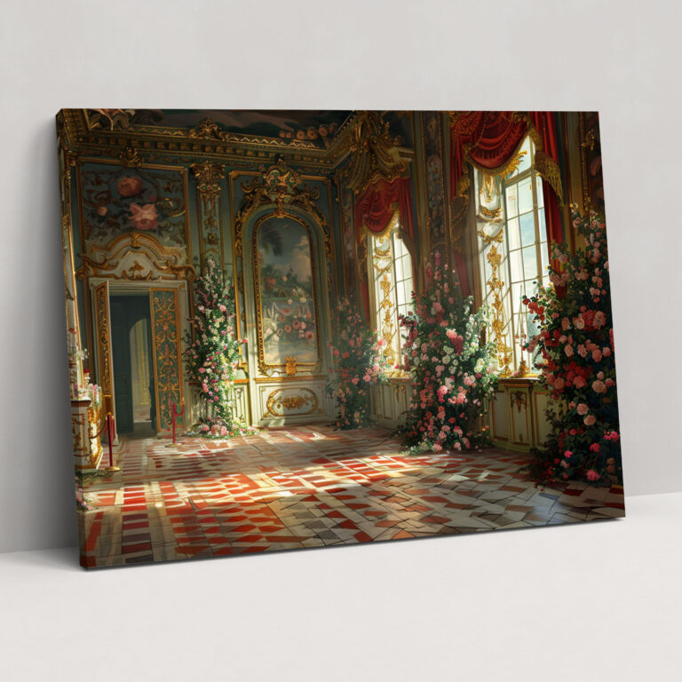 Rococo Style Painting Canvas Print - Rococo, Wall Decoration, Canvas Print, Wall Art