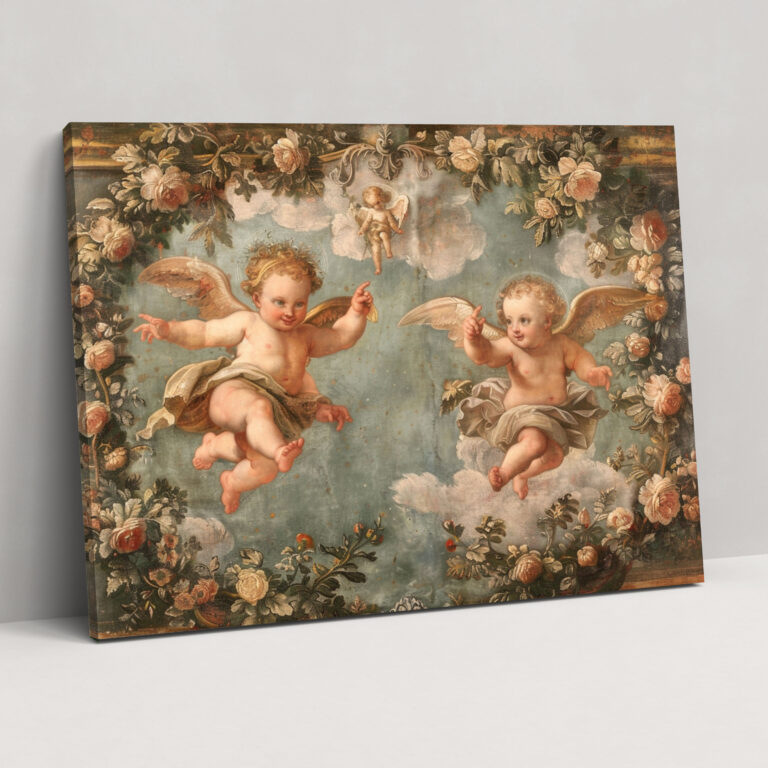 Rococo Style Painting Canvas Print - Rococo, Wall Art, Home Decoration, Rococo Style Painting