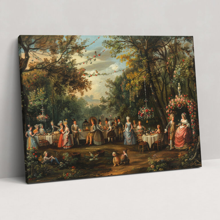 Rococo Style Painting Canvas Print - Rococo, Wall Art, Home Decoration, Canvas Wall Art