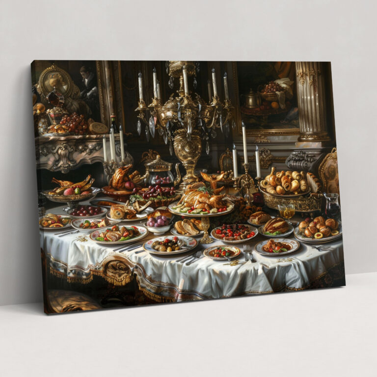 Rococo Style Painting Wall Decoration - Rococo, Wall Art, Canvas Wall Art, Canvas Print