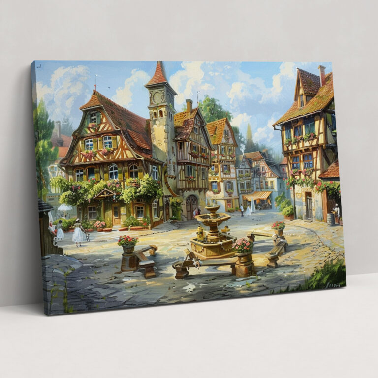 Rococo Style Painting Wall Art - Rococo, Rococo Style Painting, Canvas, Home Decoration