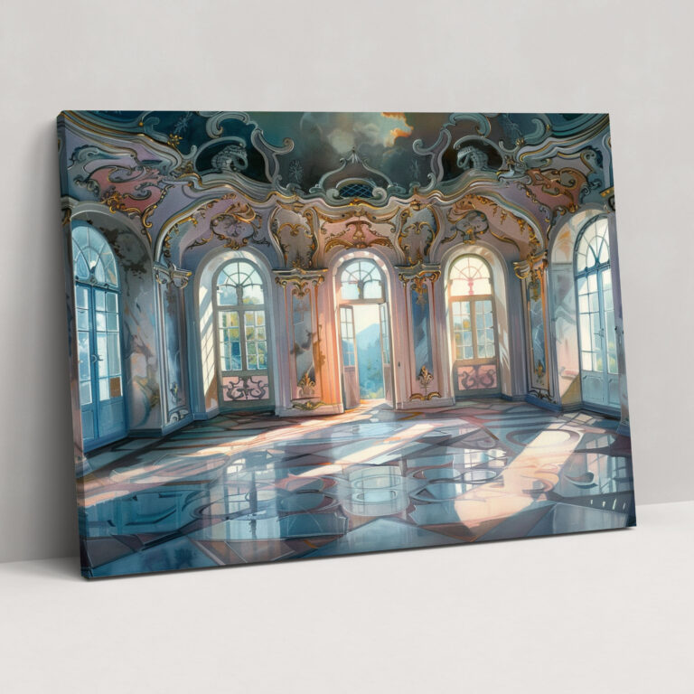 Rococo Style Painting Wall Art - Rococo, Wall Decoration, Home Decoration, Canvas Wall Art