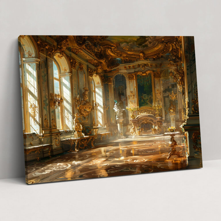 Rococo Style Painting Canvas Print - Rococo, Wall Decoration, Canvas Wall Art, Wall Art