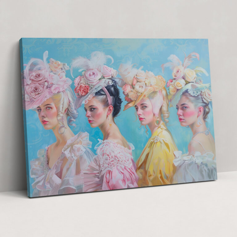 Rococo Style Painting Canvas Print - Rococo, Wall Decoration, Canvas Print, Canvas Wall Art
