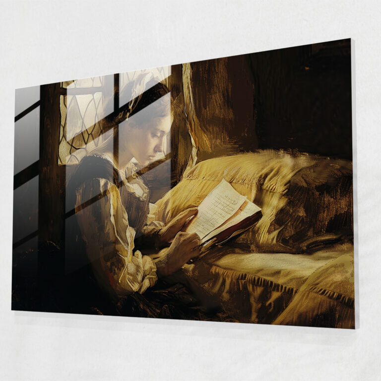 Rembrandt Glass Wall Art - Chiaroscuro Woman - Rembrandt, Wall Decoration, Glass Art, Rembrandt