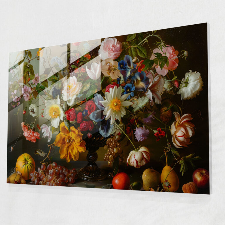 Rembrandt Glass Print - Floral Still Life - Rembrandt, Rembrandt, Home Decoration, Modern Art