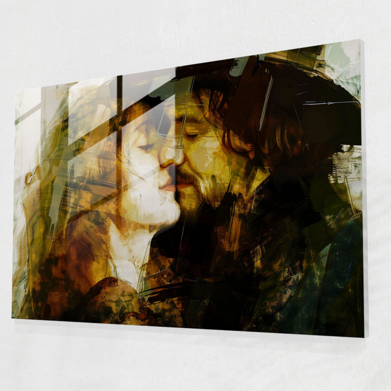 Rembrandt Glass Print - Intimate Couple - Rembrandt, Rembrandt, Home Decoration, Modern Art