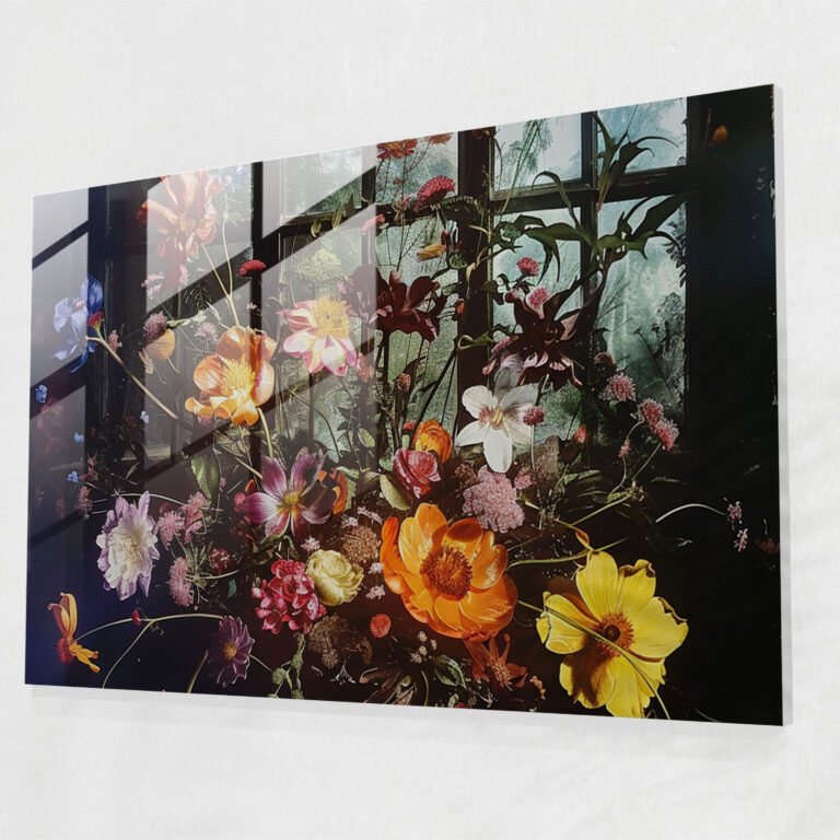 Rembrandt Flowers Glass Print - Rembrandt, Rembrandt, Home Decoration, Modern Art