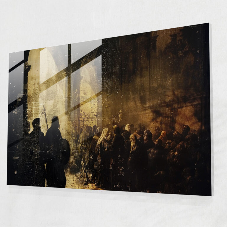 Rembrandt Biblical Scene Glass Print - Rembrandt, Home Decoration, Modern Art, Glass Print