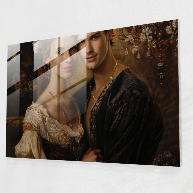 Rembrandt Couple Modern Art - Rembrandt, Glass Print, Rembrandt, Modern Art