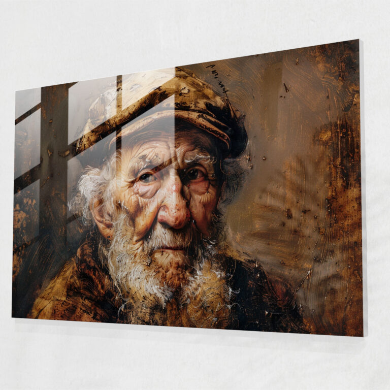 Rembrandt Glass Print Portrait Of An Old Man - Rembrandt, Glass Art, Wall Decoration, Rembrandt