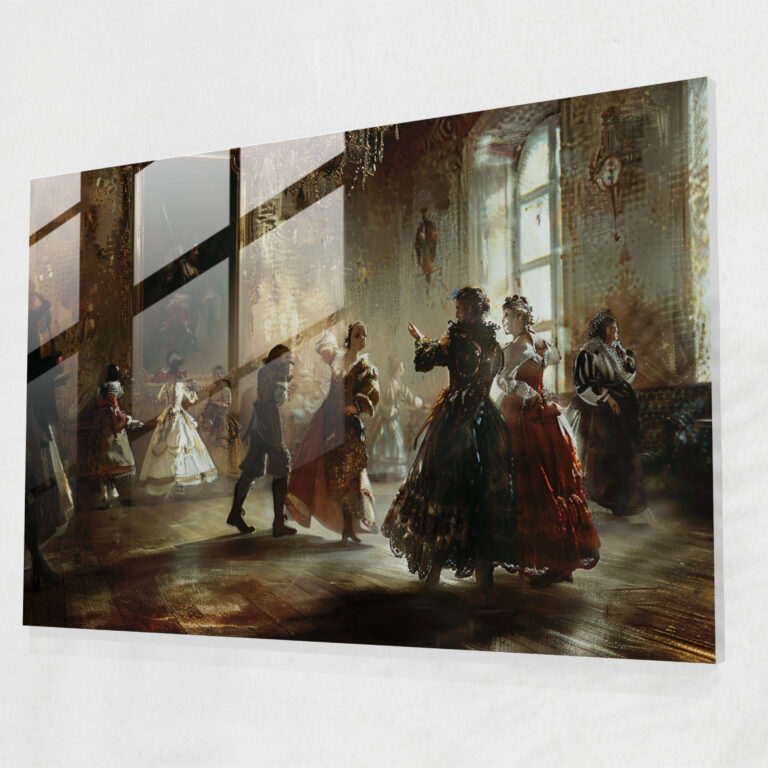 Rembrandt Historical Scene Modern Glass Print - Rembrandt, Glass Art, Home Decoration, Glass Wall Art