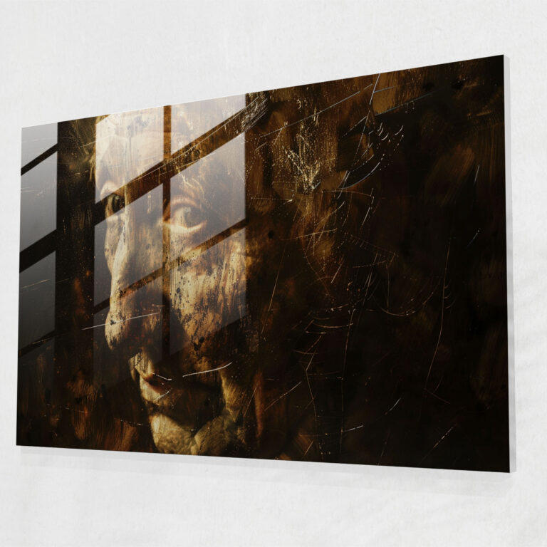 Rembrandt Dramatic Portrait Glass Wall Art - Rembrandt, Modern Art, Rembrandt, Home Decoration