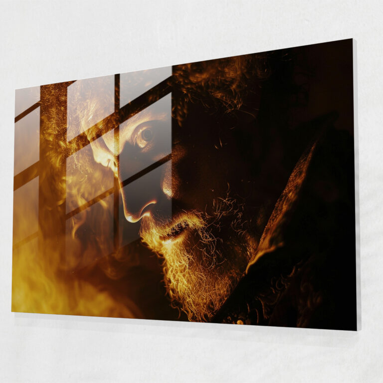 Rembrandt Glass Print - Dramatic Self-Portrait - Rembrandt, Dramatic Self-Portrait, Rembrandt, Glass Print