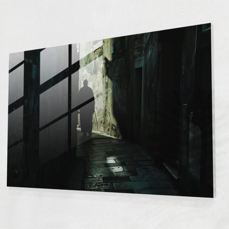 Rembrandt Glass Wall Art - Shadowy Alley - Rembrandt, Glass Wall Art, Glass Art, Rembrandt