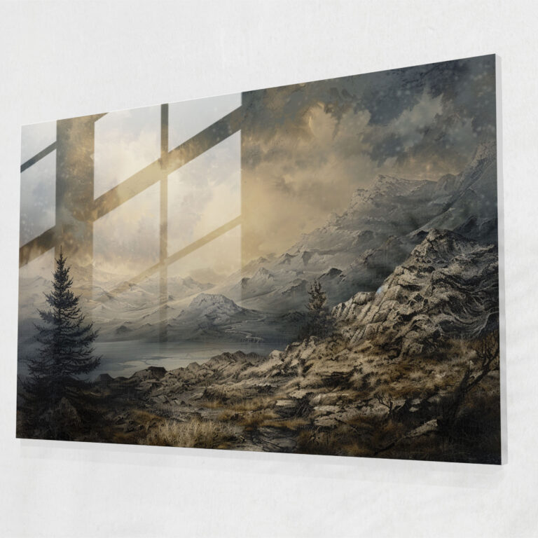 Rembrandt Glass Print Modern Art - Rembrandt, Bold, Glass Print, Captivating