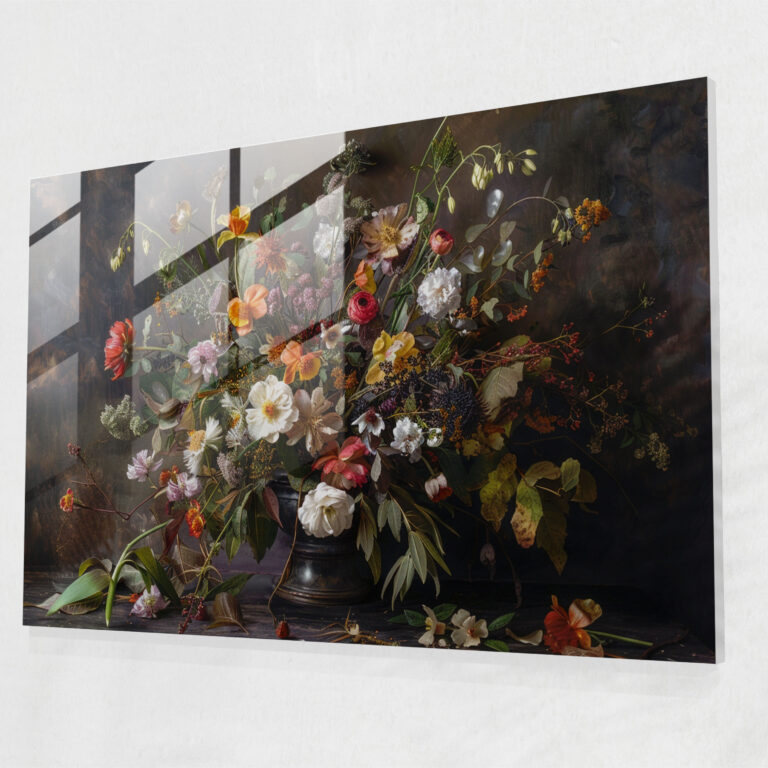 Rembrandt Glass Art - Floral Still Life - Rembrandt, Glass Print, Glass Art, Still Life