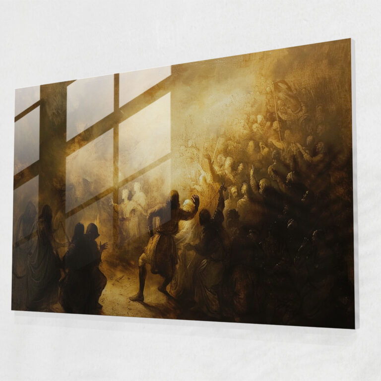 Rembrandt Modern Art - Biblical Scene - Rembrandt, Glass Wall Art, Glass Art, Modern Art