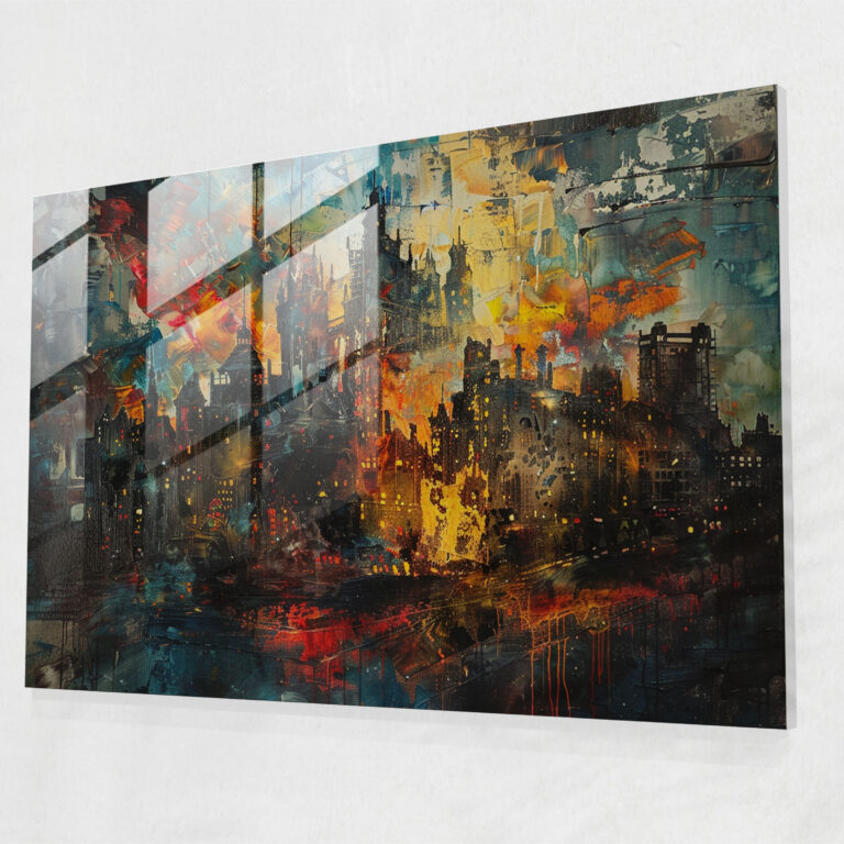 Rembradt Glass Print Cityscape - Rembrandt, Glass Print, Rembrandt, Bold Contrasts