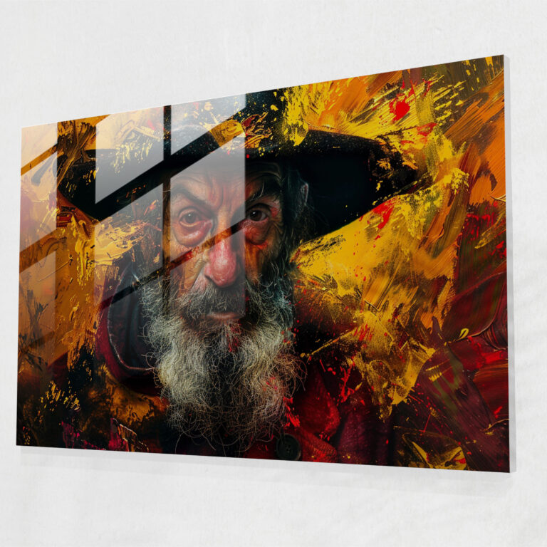 Rembrandt Glass Art Intense Expression - Rembrandt, Glass Art, Modern Art, Intense Expression