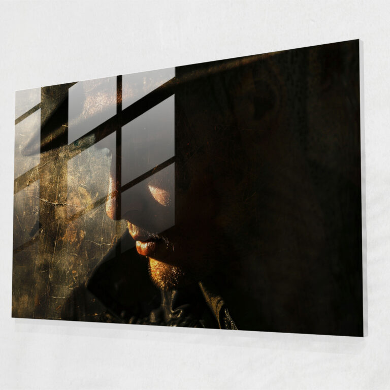 Rembrandt Modern Art Portrait In Shadow - Rembrandt, Modern Art, Dynamic Composition, Rembrandt